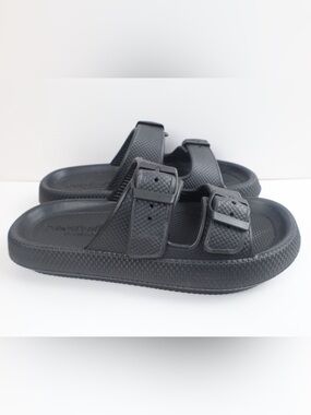 Beachslide by J/Slides Socool Double Buckle Slide Sandal Black EVA- 7M- 0510